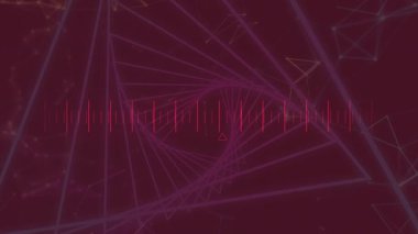 Siyah arkaplanda hareket eden şekillerin animasyonu. soyut arkaplan ve dijital arayüz kavramı dijital olarak oluşturulmuş video.