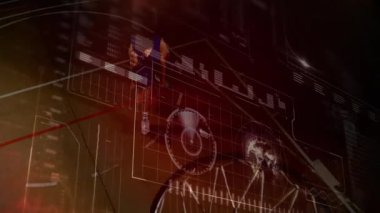 Animasyon çizelgesi salyalarını akıtan oyuncu, sahadan çembere atlıyor, atlıyor ve spor analitiği için smaç basıyor. Spor, teknoloji, analiz, motivasyon, eğitim, hareket, yenilik