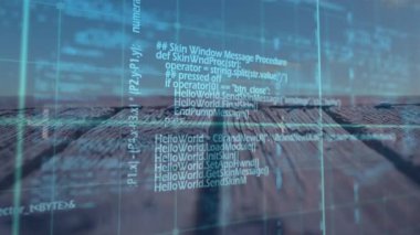 Köprü üzerindeki bağlantı ağının animasyonu. küresel bağlantılar, veri işleme ve teknoloji konsepti dijital olarak oluşturulmuş video.