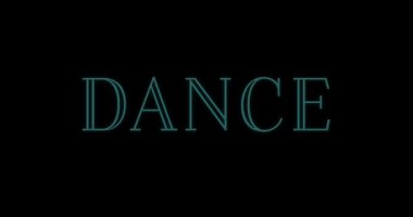 Siyah arka planda yanıp sönen dans animasyonu. dans, parti ve eğlence konsepti dijital olarak oluşturulmuş video.