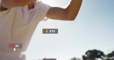 Batsman 'ın parlak güneşin altında eldivenleri sıkması kalelerin etrafında sosyal simgelerin ortaya çıkmasına ve büyümesine neden oluyor. Atletik, spor, açık hava, coşkulu, canlı, rekabetçi, dijital