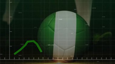 Çizelgenin yükselmesi, futbolcunun ayak hareketlerini geri çekmesine yol açıyor. Spor analitiği, performans verisi, dijital arayüz, dinamik grafikler, atlet biyomekaniği, fitness izleme, spor teknolojisi