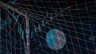 Kalecinin çizmesi ve eldiveni futbol topunu ağlara çarparak mali tabloların yükselmesine neden oldu. Futbol, spor, dijital, finans, veri görselleştirme, animasyon, teknoloji