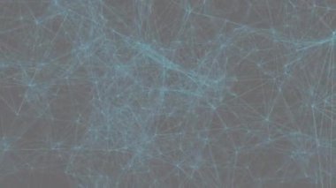 Karanlık arka planda bağlantı ağının animasyonu. küresel bağlantılar, veri işleme ve teknoloji konsepti dijital olarak oluşturulmuş video.