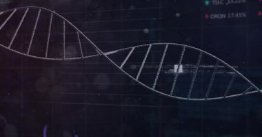 Izgara arayüzü yüklemesi, ortaya çıkan ve dönen sarmal işaretleyici veri tablolarını güncellerken. Gelecekçi, analitik, teknoloji, görselleştirme, veri, dijital, yenilik