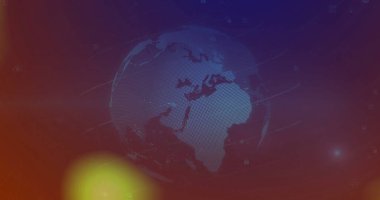 Sanal arayüzde veri akış çizgileri ve ağ simgeleriyle üç boyutlu biçimlendirilmiş dijital küre üzerinde süzülmek. Futuristik, küresel, teknoloji, bağlantı, dijital, yenilik, siber