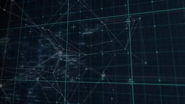 Animasyon ağ verisi. Küresel bağlantılar teknolojisi ve dijital arayüz kavramı dijital olarak oluşturulmuş video.