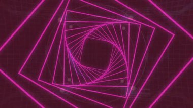 Siyah arkaplanda hareket eden şekillerin animasyonu. soyut arkaplan ve dijital arayüz kavramı dijital olarak oluşturulmuş video.