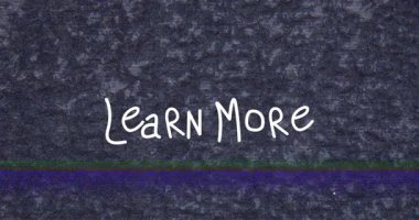 Mavi arkaplan üzerinde daha fazla metin öğrenme animasyonu. küresel eğitim ve dijital arayüz kavramı dijital olarak oluşturulmuş video.