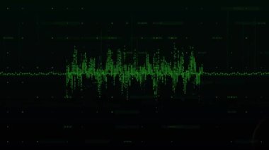 Erkek oyuncu bisiklet tekmeleyen futbol topu teknolojinin arka planında titreşen yeşil dalga şeklinde tetik atıyor. Dijital, spor, hareket, fütüristik, atletik, canlı, rekabet