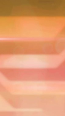 Portakal desenli arka planda mercek parıltısı olan ışıldayan bir nokta animasyonu. ışık, renk ve hareket konsepti dijital olarak oluşturulmuş video.