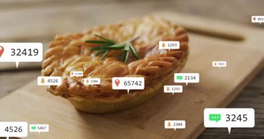 Pin, turta uyarılarının üzerinde beliriyor, sonra kullanıcı bağlılığı gösterilirken kayboluyor. Gurme, rustik, dijital, katılım, etkileşimli, aşçılık, konforlu