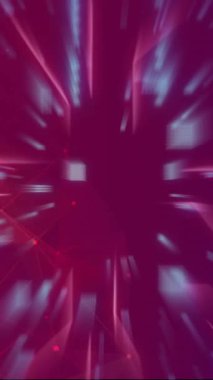 Bilgisayar devre kartının animasyonu ve mor arkaplandaki bağlantı ağı. Küresel teknoloji, hesaplama, bağlantılar ve dijital arayüz konsepti dijital olarak oluşturulmuş video.