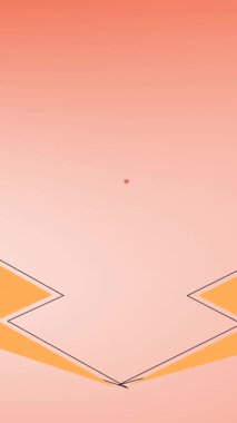 Kırmızı kalbin iki yıldırım üzerindeki kompozisyonu. Kız gücü, pozitif kadın gücü ve dijital olarak oluşturulan bağımsızlık kavramı.