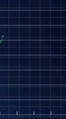 Karanlık arka planda finansal veri işleme sisteminin animasyonu. Küresel finans, iş, bağlantılar, hesaplama ve veri işleme kavramı dijital olarak oluşturulmuş video.