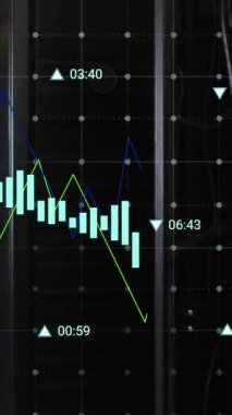 Animation of financial data processing over computer servers. Global business, finances, computing and data processing concept digitally generated video.