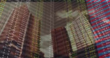 Bulutlu gökyüzü, ufuk çizgisini kaplayan kıvılcım saçan sütunlar üst üste gelen güncellemeler pazar görüşüne doğru eğiliyor. Finansal, gökdelenler, kentsel, veri, teknoloji, finans, modern