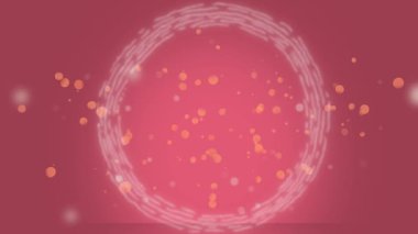 Işıkların animasyonu ve pembe üzerinde daire şeklinde. renk, hareket ve enerji arkaplan kavramı, dijital olarak oluşturulmuş video.