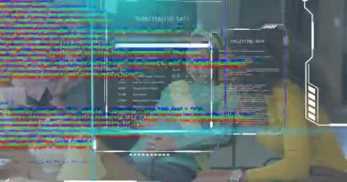 Hamile bir arkadaşa hediye veren bir kadın sağlık etkinliği için veri toplayarak arıza örtüsü başlatıyor. Kutlama, arkadaşlık, annelik, modern, rahat, neşeli, dijital örtüşme