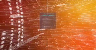 Veri hatları 6G ağını temsil eden 6G küresinden önce kod ve dalga şeklini gösteriyor. Gelecek, teknoloji, bağlantı, soyut, dijital, yenilik, ağ