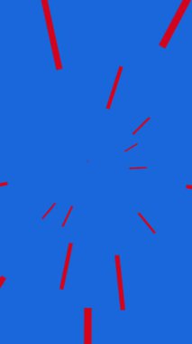 Harita animasyonu ve mavi arka planda Amerikan bayrağı. Vatanseverlik, bağımsızlık ve kutlama konsepti dijital olarak oluşturulmuş video.