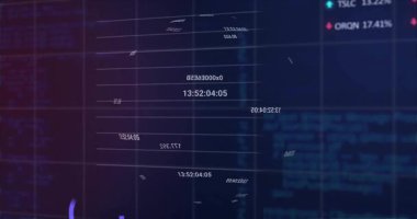 Uzay açılışında, yüzen kodlar şebekeye karışıyor, grafikler güncelleniyor, hisse senedi eğilimlerini görselleştiriyor. Teknoloji, veri, görselleştirme, dijital, analitik, fütüristik, siber