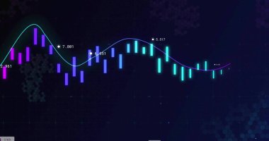 Çizgi çizelgesi, çizgiler ve çizgi eğrisi dairesel işaretler ve etiketlerle gösteriliyor. Veri, analitik, ön panel, arayüz, dijital, modern, görselleştirme