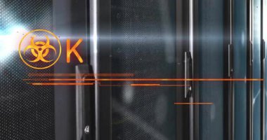 Acil durum grafiği zayıflıyor, kaydırma çubukları, altyazı arızası acil eyleme geçiyor. Uyarı, uyarı, siber güvenlik, teknoloji, endüstriyel, yüksek teknoloji, dijital