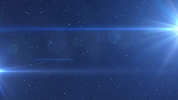 Animation of lights shining on black background. cosmos space and astronomy concept digitally generated video.