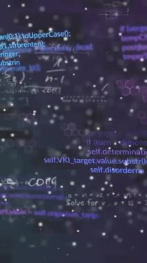 Karanlık arka planda DNA ipliği ve veri işleme animasyonu. Küresel yapay zeka, araştırma, bağlantılar, hesaplama ve veri işleme kavramı dijital olarak oluşturuldu.