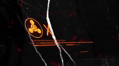 Simge içinde kayboluyor, yükleme çubuğunu genişletiyor, RTJ 'yi RED ALERT!' e çeviriyor, IMMEDIATE Eylem İsteği güncelleniyor. Uyarı, uyarı, fütürizm, teknoloji, arayüz, tehlike, dijital