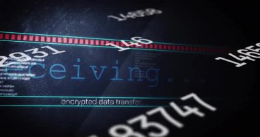 On loading progress bar sliding as numbers shifting and pointer creeping showing encrypted transfer. Digital, technology, modernism, cyber, data, interface, cybersecurity