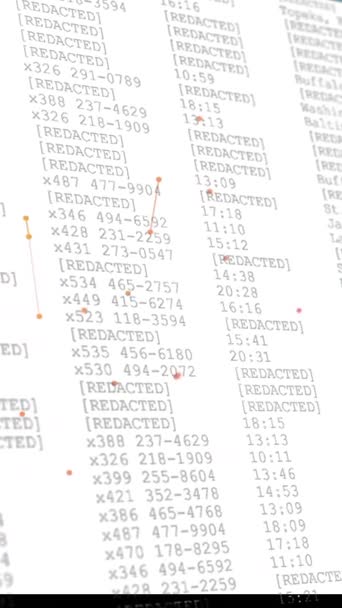 Animation of financial data processing over screen on white background. Global finance business connections computing and data processing concept digitally generated video.