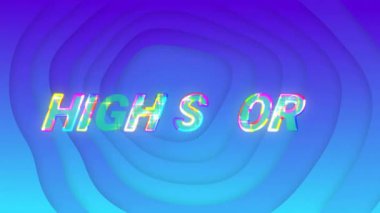 Parça parça neon metin görüntüye bozuluyor, yüksek skor ana hatları oluşturuyor, skor belirlemek için dengeleniyor. Fütürist, dijital, canlı, siber, dalgın, dinamik, yüksek teknoloji