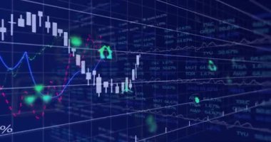 Şebeke yeşil simgelerin kıvılcım saçarak sürüklenme grafiği yükselen görselleştirme enerji piyasası eğilimleri. Fütürist, soyut, dinamik, çevre dostu, analitik, dijital, yenilik