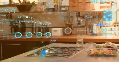 3 boyutlu hologram nodu, fırın üzerinde maddeleşiyor ve finansal gösterge panelini yansıtırken nabız atıyor. Fütüristik, teknoloji, analitik, dijital, yenilik, veri görselleştirme, iç