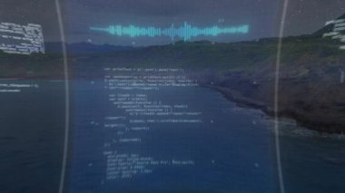 Upon panels fading, interface showing code, glowing 6G morphing into rotating globe visualizing net. Futuristic, digital, technology, innovation, holographic, data, network