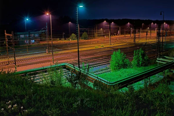 Trebusice Τσεχία Μαΐου 2020 Άδειος Σιδηροδρομικός Σταθμός Κοντά Στην Πόλη — Φωτογραφία Αρχείου