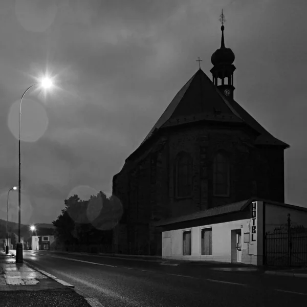 Chomutov República Checa Mayo 2020 Kostel Svate Barbory Church Rain — Foto de Stock