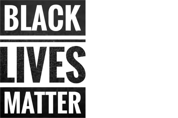 Las Vidas Negras Importan Redacción Color Blanco Negro Aislado Sobre —  Fotos de Stock