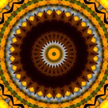 Soyut renkli çember tasarımı geometrik kusursuz model arkaplan. Eşsiz renkli daire logosu. Kusursuz desenli, geometrik şekilli zarif şekiller. Renkli seramik karolar duvar süslemesi.