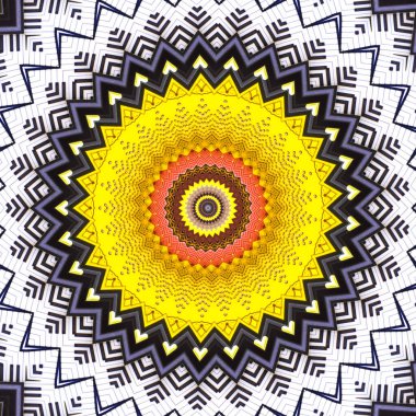 Soyut renkli çember tasarımı geometrik kusursuz model arkaplan. Eşsiz renkli daire logosu. Kusursuz desenli, geometrik şekilli zarif şekiller. Renkli seramik karolar duvar süslemesi.