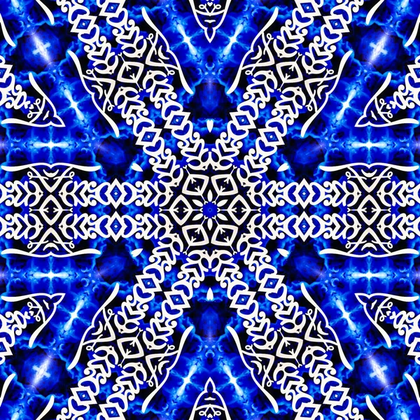Abstrakt Stjärna Sömlösa Geometriska Mönster Bakgrund Geometriska Mönster Cirkel Abstrakta — Stockfoto