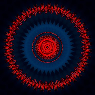 Soyut renkli çember tasarımı geometrik kusursuz model arkaplan. Eşsiz renkli daire logosu. Kusursuz desenli, geometrik şekilli zarif şekiller. Renkli seramik karolar duvar süslemesi.