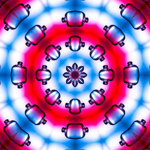 Abstrakt Färgglada Cirkel Design Geometriska Sömlös Mönster Bakgrund Färgad Cirkel — Stockfoto