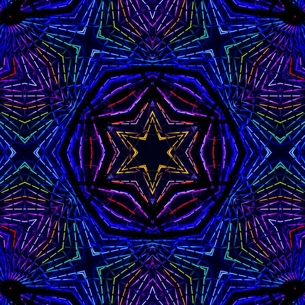 Abstrakcyjny Kolorowy Wzór Gwiazdy Geometryczne Bezszwowe Tło Wzoru Kolorowa Gwiazda — Zdjęcie stockowe