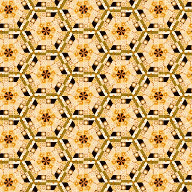 Soyut altıgen dikişsiz geometrik kalıplar arka plan - Geometrik çember - Soyut geometrik kalıp kareler ve dikişsiz desenler arka plan. Grafiksel modern desen