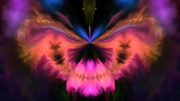 Абстрактне Оптичне Обличчя Яскравим Кольоровим Фоном Ілюзійна Графіка Малювала Абстрактні — стокове відео