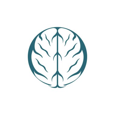 Fikir kavramını düşün. Beyin fırtınası gücü düşünen beyin Logotype simgesi.