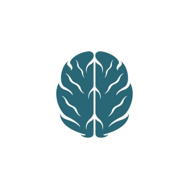 Fikir kavramını düşün. Beyin fırtınası gücü düşünen beyin Logotype simgesi.